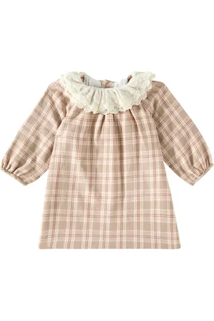 BONPOINT Baby Flavili lace-trimmed checked dress