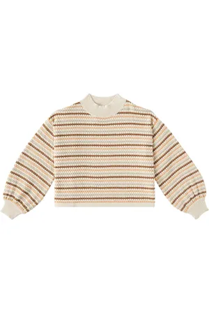Rylee + Cru Striped cotton sweater