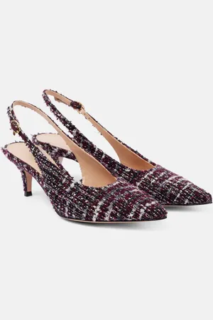 Gianvito Rossi 55 bouclÃ© slingback pumps