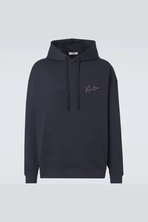 VALENTINO Logo cotton-blend jersey hoodie
