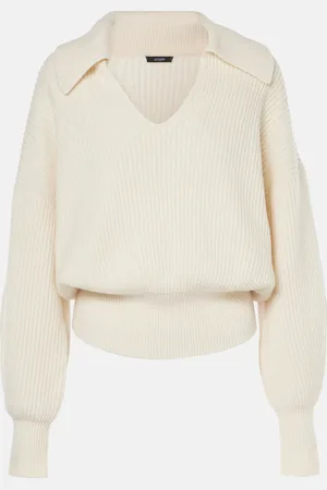 Joseph Wool, cashmere, and silk polo sweater