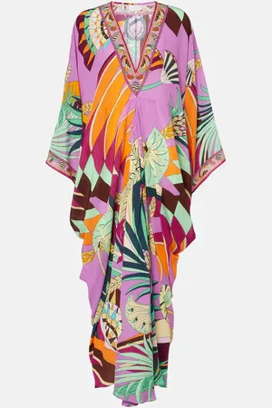 Camilla Printed silk kaftan