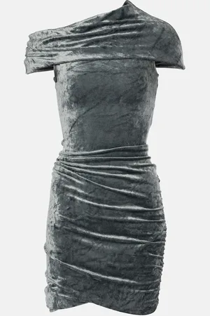 Rick Owens Lola draped velvet minidress