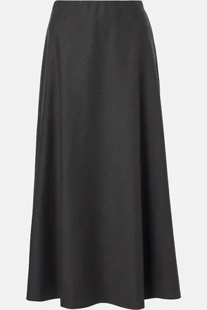 Brunello Cucinelli Wool-blend midi skirt