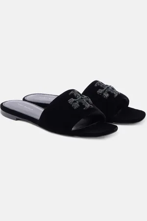 Tory Burch Eleanor velvet slides