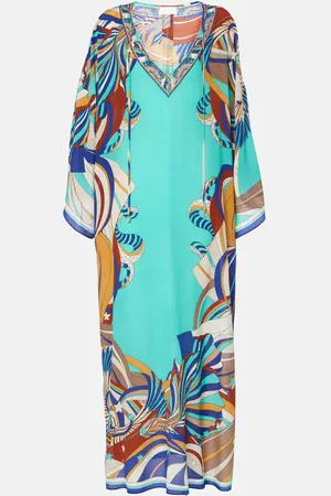 Camilla Printed silk kaftan