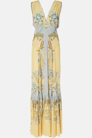Etro Floral crÃªpe de chine maxi dress