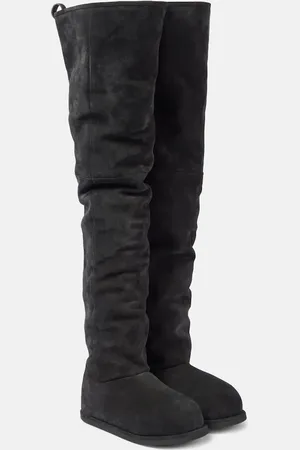 Amina Muaddi Heidi 15 leather over-the-knee-boots