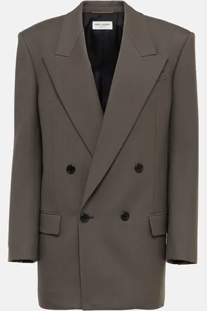 Saint Laurent Double-breasted wool gabardine blazer