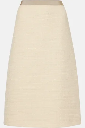 VALENTINO Mossi wool-blend tweed midi skirt