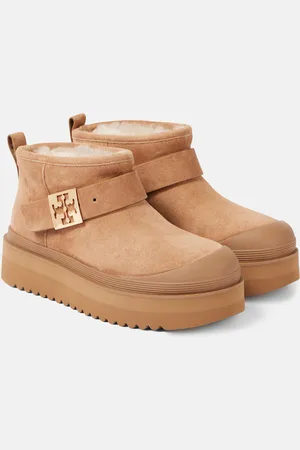 Tory Burch Mellow shearling-lined suede platform ankle boots