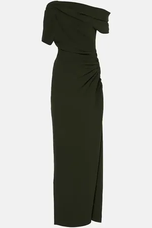 Simkhai Kally draped one-shoulder crÃªpe gown