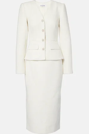 Self-Portrait Bridal bouclÃ© midi dress