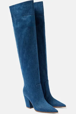 Gianvito Rossi Keinna 85 denim over-the-knee boots