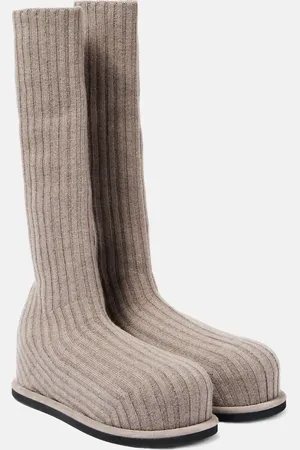 Amina Muaddi Veneda 15 knee-high sock boots
