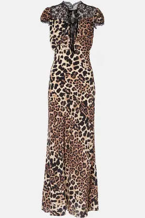 RODARTE Leopard-print silk midi dress