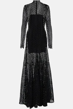 DAVID KOMA MacramÃ© gown