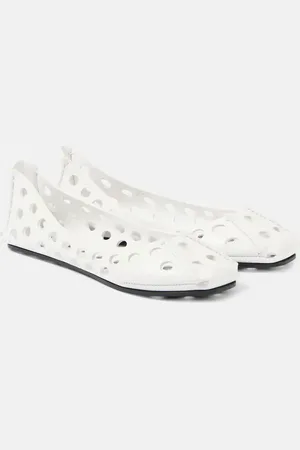 Alaïa AlaÃ¯a Perfo leather ballet flats