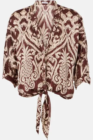 POUPETTE ST BARTH Azia printed cropped shirt