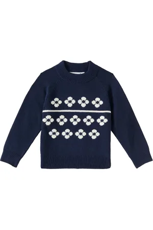 Mini Rodini Flowers cotton and wool sweater