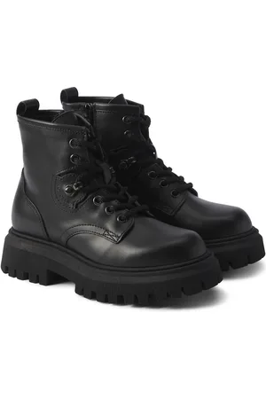 Moncler Petit Hevea leather lace-up boots