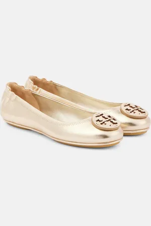 Tory Burch Minnie metallic leather ballet flats