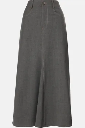 Brunello Cucinelli Wool-blend midi skirt