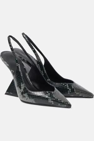 The Attico Cheope 105 leather slingback pumps
