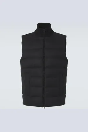 HERNO Silk and cashmere puffer vest