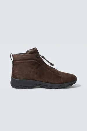 Ermenegildo Zegna Triple Stitch suede high-top sneakers