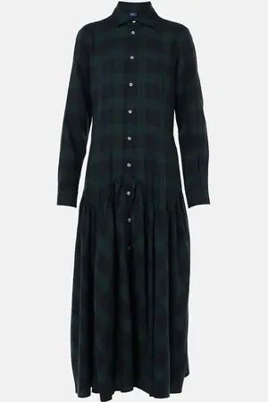 Ralph Lauren Plaid twill shirt dress