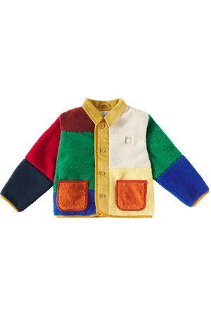 Bobo Choses Colorblocked faux shearling jacket