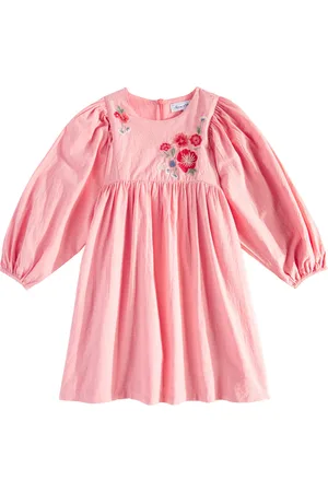 Tartine Et Chocolat Embroidered gingham cotton dress