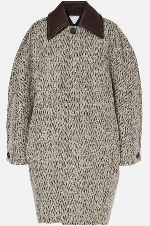Bottega Veneta Chevron wool and mohair-blend bouclÃ© coat