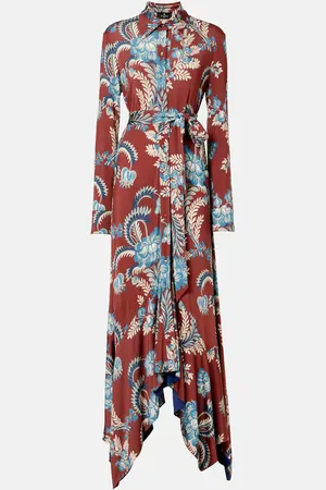 Etro Floral asymmetric shirt dress