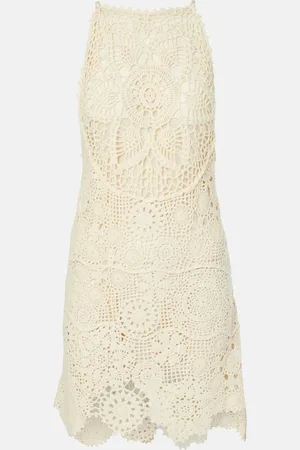 Staud Mini Whimsy crochet cotton minidress