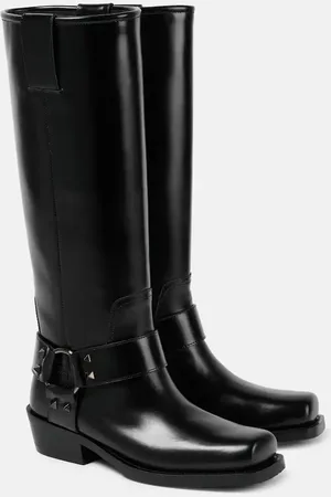 VALENTINO GARAVANI Rockstud leather biker boots