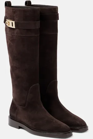 Salvatore Ferragamo Hug suede knee-high boots