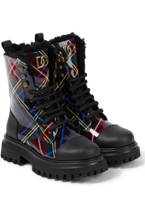 Dolce & Gabbana Checked leather boots