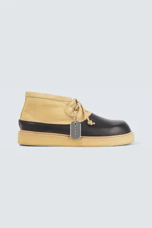 Marni Leather and suede desert boots