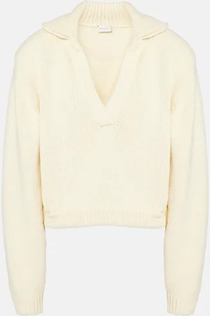 MAGDA BUTRYM Cropped cotton-blend polo sweater