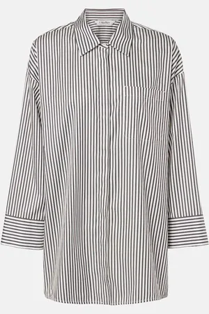 Max Mara Fano striped cotton twill blouse