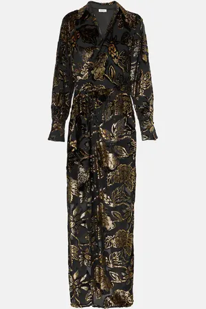 Simkhai Marzia lamÃ© velvet wrap dress