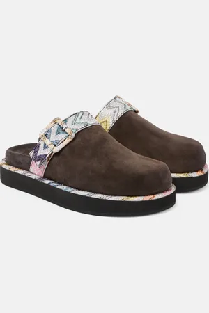Missoni Zigzag suede clogs