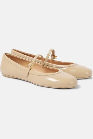 Gianvito Rossi Carla patent leather Mary Jane flats