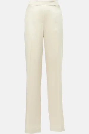 Joseph Tova mid-rise silk satin straight pants