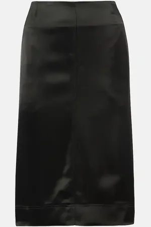 Totême Paneled satin midi skirt