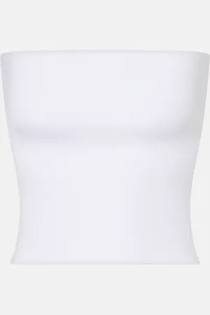 Brunello Cucinelli Cotton-blend jersey bandeau top