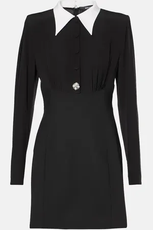 VERSACE Silk and wool-blend minidress