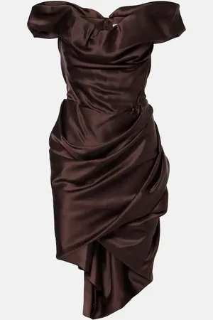 Vivienne Westwood Nova Cora asymmetric satin minidress